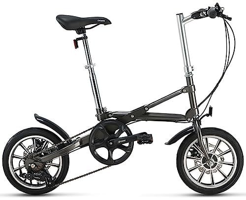 Kcolic 14-Zoll Faltrad, Leichtes Aluminium Faltrad, Bequem Verstellbares City Fahrrad, Aluminiumrahmen Outdoor Reiserad Für Männer Und Frauen B,14inch