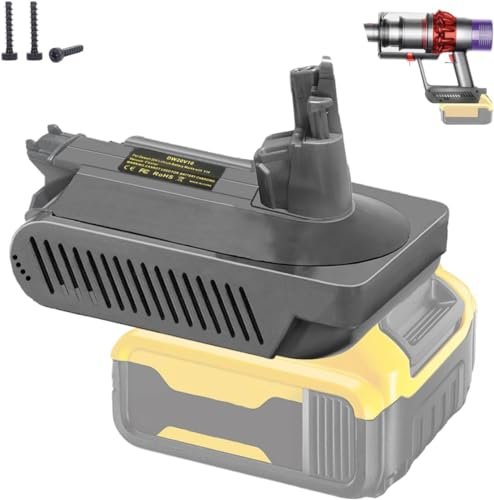 DEWDYS Replacement Battery Adapter for Dyson V10,Converter for Dewalt 20V Battery Lithium Battery to Replace for Dyson V10 Animal V10 Absolute V10 SV12 Motorhead Cordless Vacuum Cleaner Battery