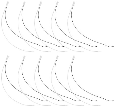 FTVOGUE Halogen-MR11-Sockel, 10 Stück G4-LED-Lampenfassung, Keramik-Lampenfassung mit 30 Cm Draht, Niederspannung 12 V, Hervorragende Kompatibilität für Lampenfassungen