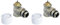 SOMATHERM FOR YOU 550 Corps thermostatique équerre 1/2 (15x21), Gris (Lot de 2)