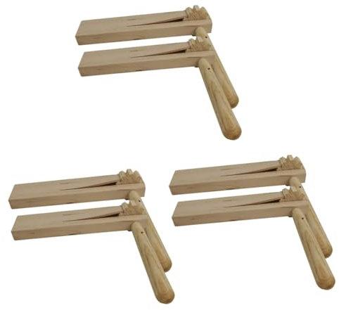 Abaodam 6stücke Holzratschen Spielzeug Manuelle Dreh-ratsche Für Junge Mädchen Musikalisches Lernspielzeug Geräuschemacher Pädagogisches Holzspielzeug Für Frühe Musikbildung