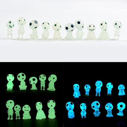 JOYOLA 20 Piezas Figuras de Espíritus Luminosos, Luminoso áRbol Elfos Figura, Luminoso Árbol Elfos Figuras Decorativas Micro Paisaje Accesorios Resina Miniatura Estatua para Jardín En Miniatura Adorno