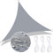 ZHHGOO Toldo Vela de Sombra Triangular 3x3x3m,Protección Rayos UV,Toldo con Protección Solar,Toldo para Jardín Impermeable para Exterior Patio Terraza Balcón,Gris