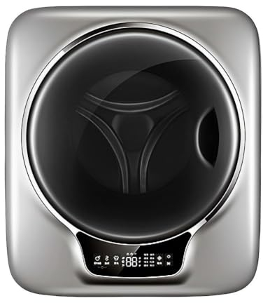 Mini Lavadora Montada En La Pared, Lavadora Y Secado Completamente Automática De 3 KG, Secadora Giratoria Compacta De Carga Frontal con Panel De Control Aplicación for Hotel, Hogar, Baño, Cocina