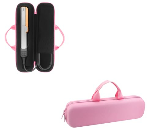Buwico Harte Reisetasche für Dyson Airstrait Glätteisen, tragbare Aufbewahrungstasche für Dyson Airstrait Glätteisen (nur Hülle, Rosa)