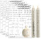 Bolosa 4 Stücke Kerzentattoos 19x14cm, Sticker Hochzeit, Kerzenaufkleber für Brautpaar, Geschenke für Liebe, DIY Hochzeitskerzen Sticker, Überraschung für Brautpaar Menschen(Hochzeit D), TZ-01