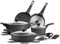 SENSARTE Pots and Pans Set Nonstick, 14 Pcs Induction Kitchen Cookware Sets, Non-Toxic Non Stick Cooking Set with Frying Pans Set & Saucepan, PFOA PFOS APEO Free, Black