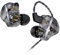 keephifi CCZ DC01 Pro Auriculares in Ear con Cable, 1DD Bass HiFi IEM Afinación en Forma de V, Auriculares in Ear Monitor, OFC Cable Desmontables de 2 Pines-Z in Ears (Negro Transparente,Sin micró)