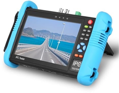 BODORME Analog Video Tester, IP CCTV Tester 7inch 4K IP 8MP Analog Camera Monitor Test AHD TVI CVI Network Cable Tester With Security Protection Testers(TI-9698PS-CADHS)