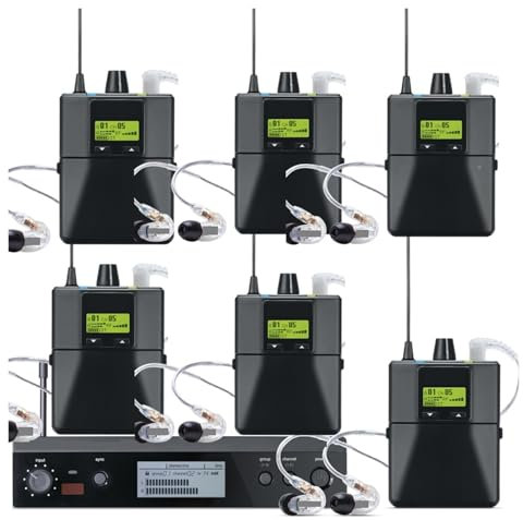 In-Ear Monitoring System Professional Level Wireless System For Bands 24-Bit Digital Processor Audio(P3T-6 P3RA)