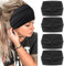 Blooms Haarband Stirnband Damen, Breit Haarbänder Antirutsch Headband Elastisch Head Band Soft Hairband Sport Yoga Gym Haarschmuck 4 Pcs