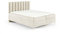Generisch Boxspringbett Beige Velour Samt goldene Beine Ehebett Polsterbett aus Samt