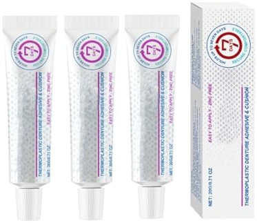 Haftcreme Für Zahnprothesen,Thermoplastischer Prothesenkleber, 20 G Kleber Für Prothesen Zum Nachrüsten Und Festziehen, Kleber Für Prothese,Kleber Für Zahnprothesen, Passt Lose Zahnprothesen