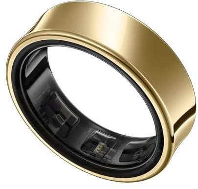 Samsung Galaxy Ring, Smart Ring mit Titan-Gehäuse, Samsung Health mit AI, Schlaftracker, Fitness Tracker, Größe 7 (US), Titanium Gold