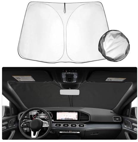 SHAOHAO Compatible con Mercedes GLE W167 2020-2025 / Mercedes GLS X167 2020-2025 Parasol Plegable Protección UV y Calor Parasol Parabrisas Mercedes W167 Accesorios