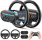 Tokluck Volantes para NS 2025 Joycon 2, Volante de Carreras para Switch 2 con Grips Extraíble, Volantes Joycon 2 para Mario Kart 8 Deluxe, Interactivas Accesorios Switch 2-2 Paques, Azul & Naranja