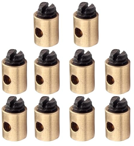 Enwye Lot de 10 Câbles De Frein, Gaines, Guides, Serre-câbles De Vélo, 5 X 6 Mm, Câble D'accélérateur en Laiton pour Scooter, Moto, Accélérateur