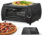 YMXEURSC Horno Tandoor 2 en 1 para electrodomésticos de Cocina con una Bandeja para Hornear y una Rejilla,hornea chapati,roti y más(Square Door)
