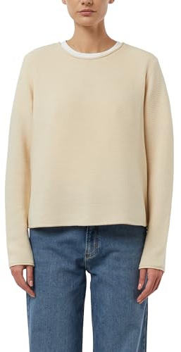 COMMA Strukturierter Strickpullover mit Rollsaum