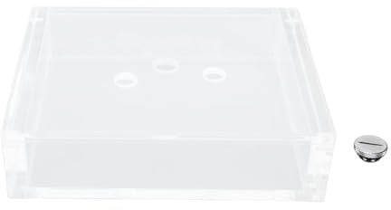 Computer Wasserkühlung Reservoir Rechteck transparente Acryl -PC -Wasserkühltank mit G1/4 -Gewinde für PC -Flüssigkühlung und Speicher für industrielle Geräte 430 ml Kapazität