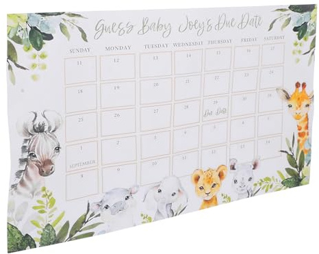 FIXOSHEE Geburtsterminkalender Hängekalender Zimmer Papier Kalender zur Geburtsterminvorhersage Farbenfroher Wandkalender für Werdende Eltern Babyzimmer Dekor