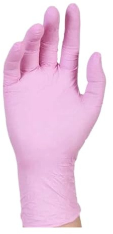 Saharuse Gants Jetables En Nitrile for Enfants De 5 À 15 Ans, Sans Poudre, for L'artisanat, La Peinture, Le Jardinage Et Nettoyage(Kids 20PCS Pink)