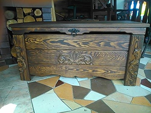 Ottoman Decke Box Couchtisch TRUNK VINTAGE Chest aus Holz Holz (MG2)