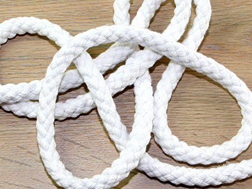 Minerva Crafts 12 mm dickes Baumwollseil, weiß, Meterware