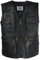 LEDER24H Herren Outdoor Lederweste glänzend schwarz 1035 (Schwarz, M)