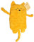 Inwolino 4038904087854 8785 - Wärmetier Katze, 17 x 26 cm, Wärmekissen, gelb