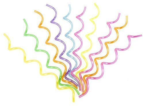 Réutilisable Spirale Pailles Pour Boire - Transparent Multicolore - 20