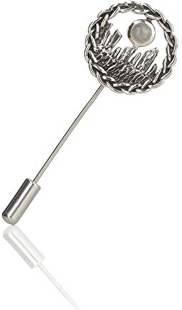 Craigh Na Dun - schottische Outlander Anstecknadel - Sterling Silber & Mondstein