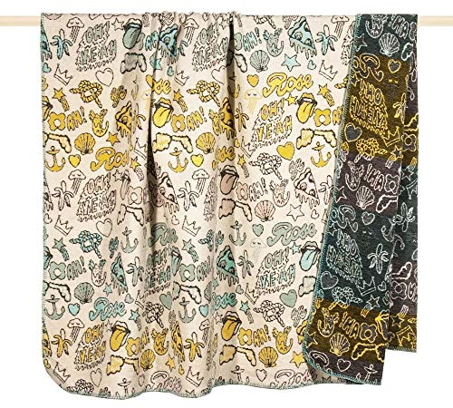pad concept- Decke Pop Art Aqua, Wolldecke 150x200 cm Wohndecke
