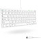 Macally Slim USB Wired Small Compact Mini Computer Keyboard for Apple Mac, iMac, MacBook Pro/Air, Mac Mini, Windows PC Desktops, Laptop (SLIMKEYC)