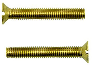SN-TEC Messing Schlitz Gewindeschrauben DIN 963 mit Senkkopf M4 x 40mm (20 Stück)