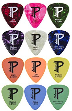 Perri’s Leathers Ltd. - Guitar Picks - Celluloid - The Hope Collection - Assorted colors - Gauges 0.46 mm to 1.50 mm - 12 Pack - For Acoustic/Bass/Electric Guitars - Made in Canada (LP12-SPV1)