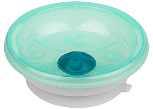 primamma Warmhalteteller für Babys, Babygeschirr zum Warmhalten der Mahlzeit, Babyteller mit Saugring für rutschfesten Stand, ab 6+ Monate, mint