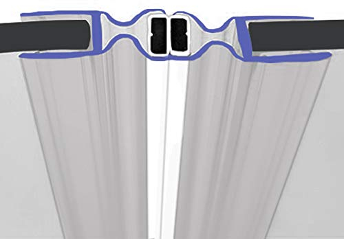 Magnetic Shower Seals | Sold in Pairs | Fits 8-10mm Glass | 180° Magnet for Straight or Quadrant Doors | 2 Metres Long | MAG022