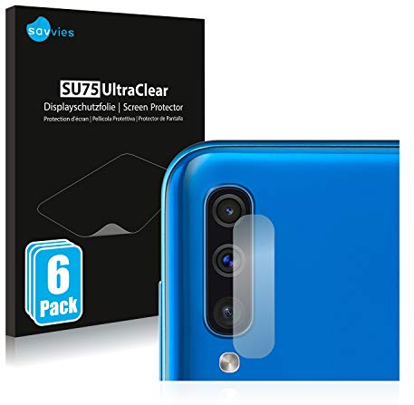 Savvies 6 Stück Schutzfolie für Samsung Galaxy A50 (NUR Kameraschutz) Displayschutz-Folie Ultra-Transparent