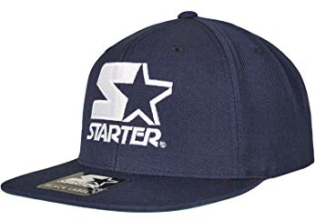 STARTER BLACK LABEL Cappello da Baseball con Visiera Piatta, Cappello Stile Hip Hop, Regolabile, Cappello Nero, Rosso e altri Colori Disponibili