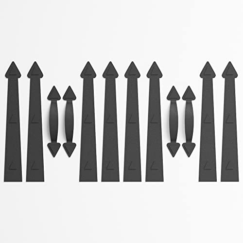 SANKEYTEW Garage Door Magnetic Decorative Hardware Kit, 8 Hinges 4 Handles Door Carriage Accents for 2 Car Garage, Strong Magnets, Color Black