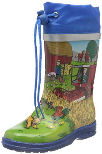 Beck Garçon Bauernhof Botte de pluie, Multicolore, 22 EU