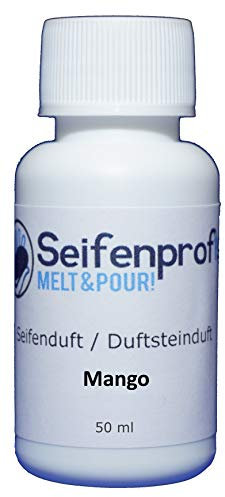 Seifenprofis 50 ml Seifenduft (Mango) Duftöl zur Seifenherstellung 100% vegan biologisch Badebomben Kerzenduft Raumduft Seifengießen