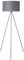 Lampadaire pied trépied avec interrupteur lumière dimmable, design moderne, abat-jour en tissu, culot ampoule E27 Max 60 W, dimensions : 145 x 45 cm (gris)