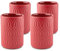 MELOX - Lot de 4 tasses à expresso en porcelaine rouge de 90 ml - Tasses à café à paroi épaisse sans anse - Tasses à café comme cadeau au design intemporel