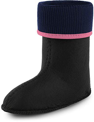 Ladeheid Kinder Mädchen Jungen Wärmende Stiefelsocken für Gummistiefel Innenschuh KL058 (Hellrosa, 33 EU)