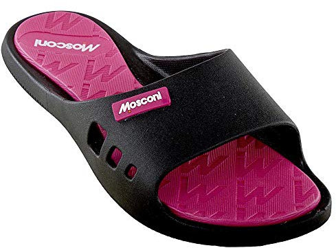 Mosconi Mujer Olympic Sandalia, Deportivas, Negro/Fucsia, 40 EU
