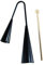 Artibetter Agogo Glocke Zweifarbiges traditionelles Samba Percussion Instrument mit Holzstab für Samba-Baterien, Schwarz