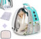 Lollimeow HaustierRucksack, Bubble-KatzenRucksack, Katzen und Hunde, von Fluggesellschaften zugelassen, für Reisen, Wandern, Spazierengehen und den Einsatz im Freien, vorne erweiterbar, grün