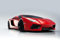 wandmotiv24 Fototapete roter Sportwagen Auto, XL 350 x 245 cm - 7 Teile, Wanddeko, Wandbild, Wandtapete, Scheinwerfer Felgen schwarz Alufelgen Reifen M6734
